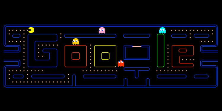 Jogue online o Pac-Man do Google
